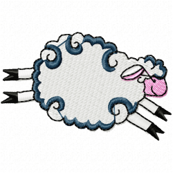 Sheep Embroidery Design 12